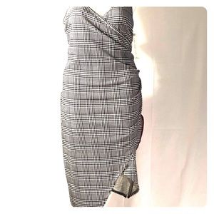 Plaid bodycon mini dress